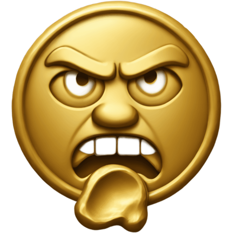 angry gold wax stamp emoji