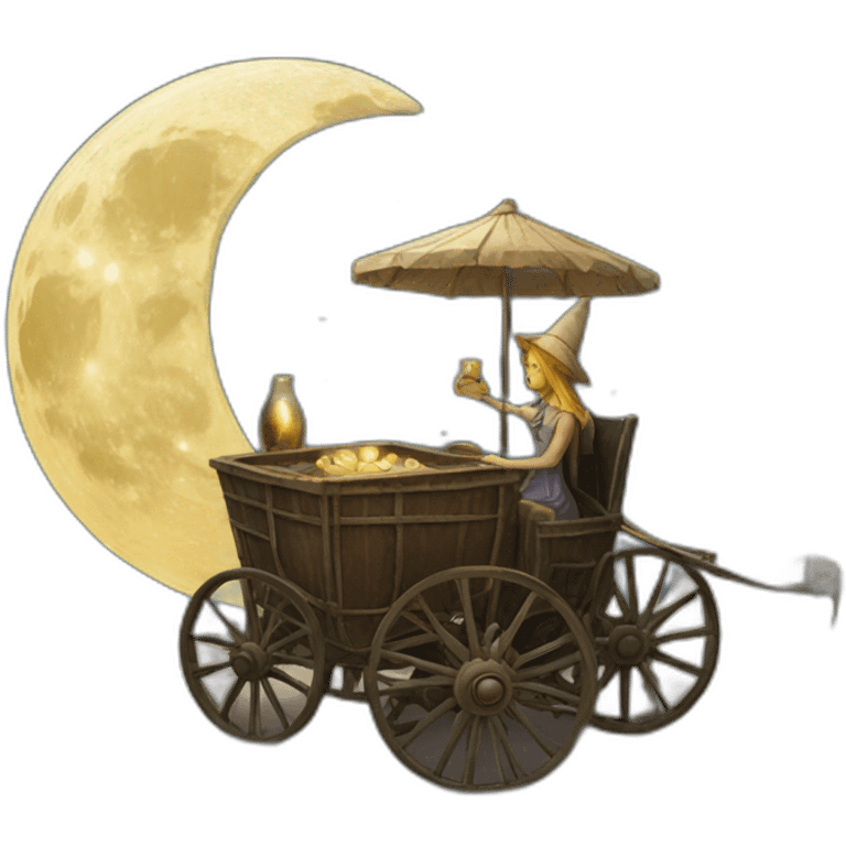 Moon-cart-tarot emoji