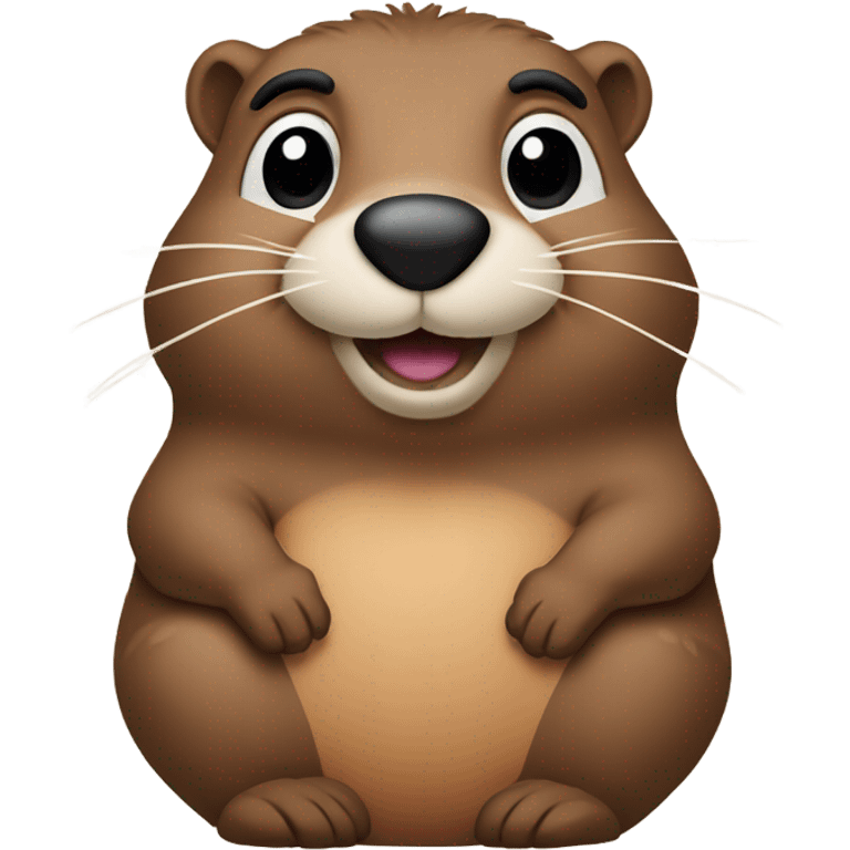 Winking groundhog emoji