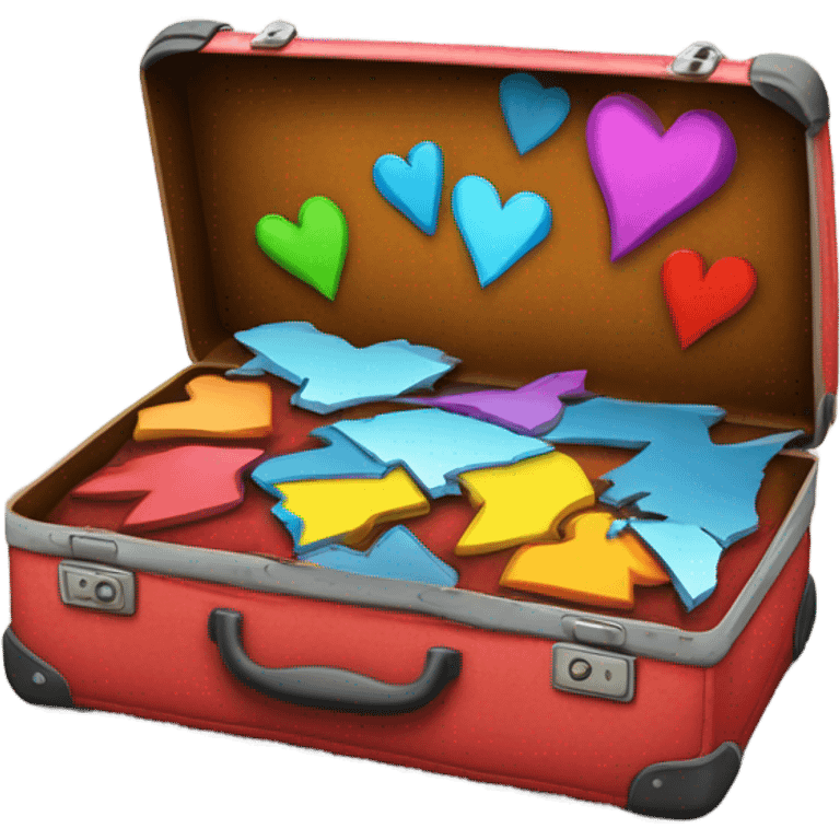 Broken heart suitcase emoji