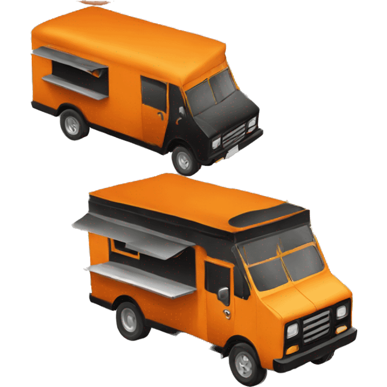 Black and Orange Food truck emoji