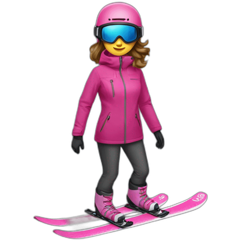 Femme tenue de ski emoji