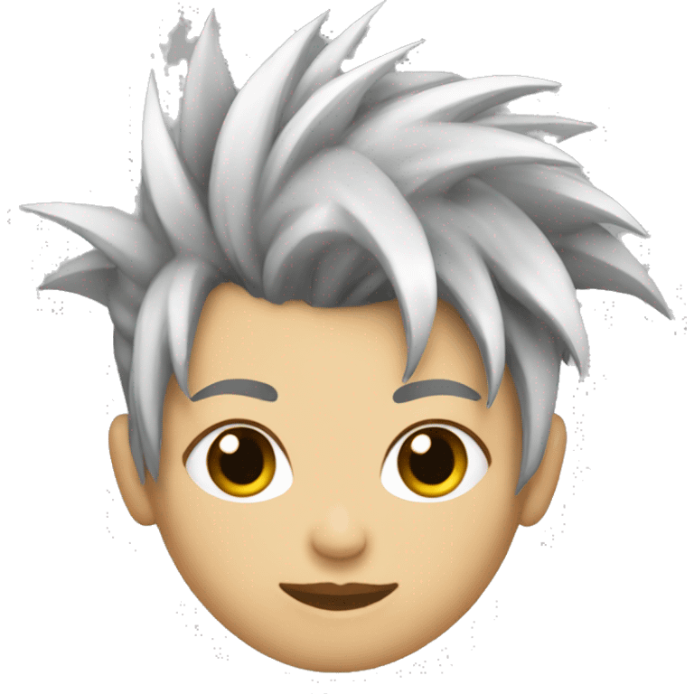 spike hair punk rock female emoji