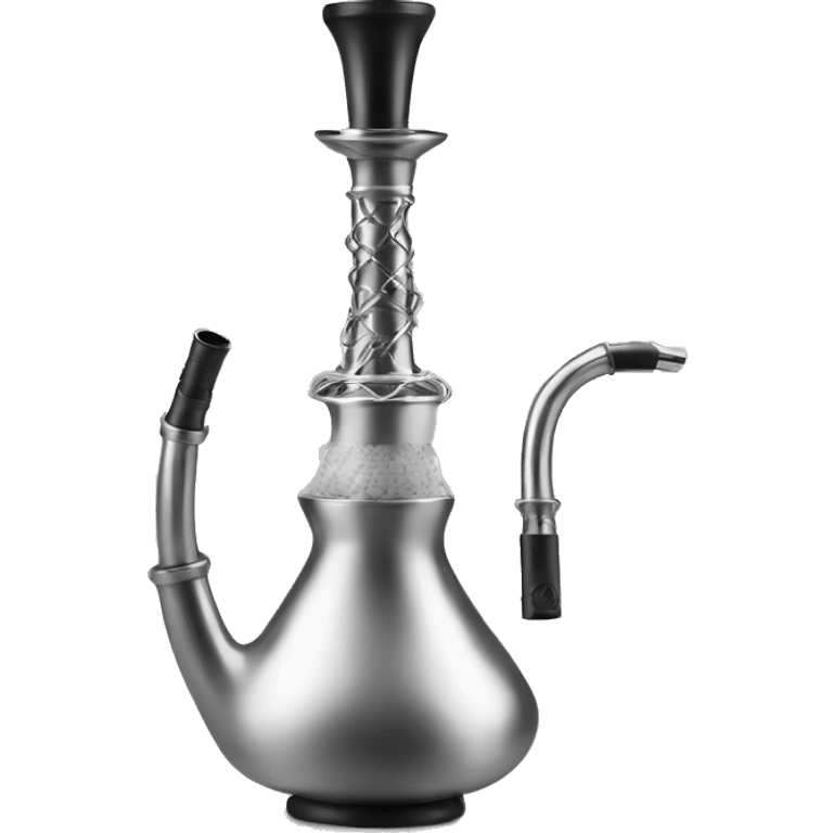 white and stainless steel hookah  emoji