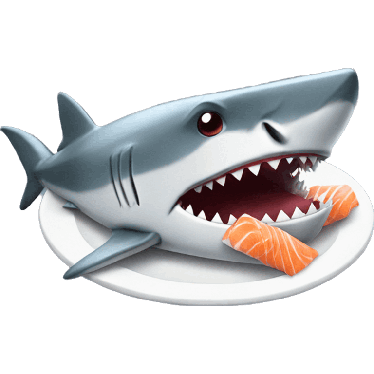 shark eat sush emoji