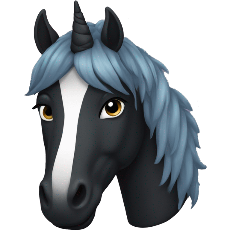 black unicorn emoji