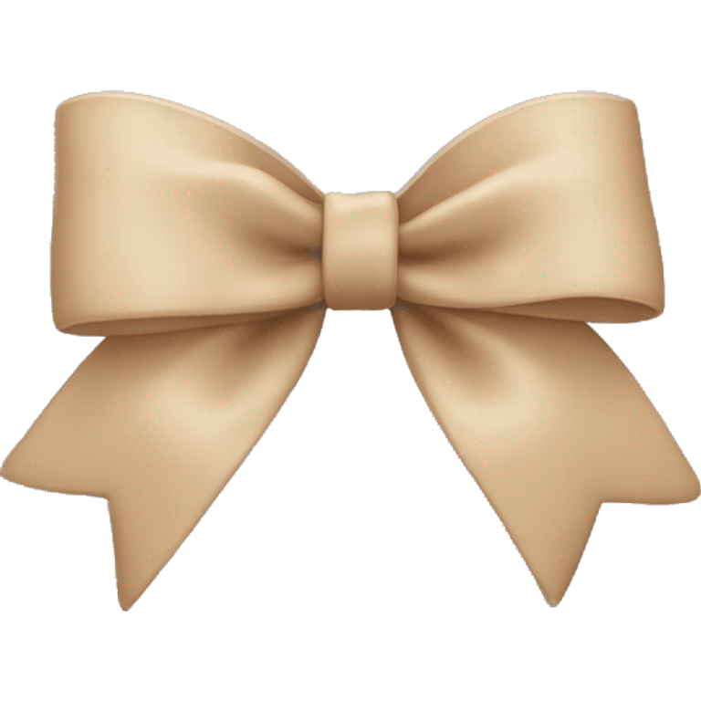 Beige bow emoji