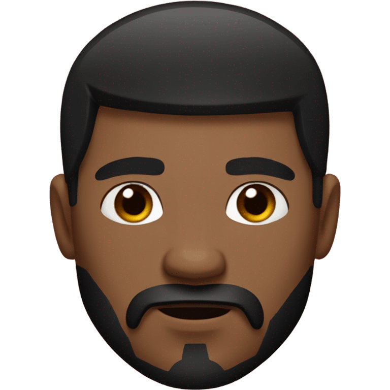 Boxer, black hair, black goatee emoji