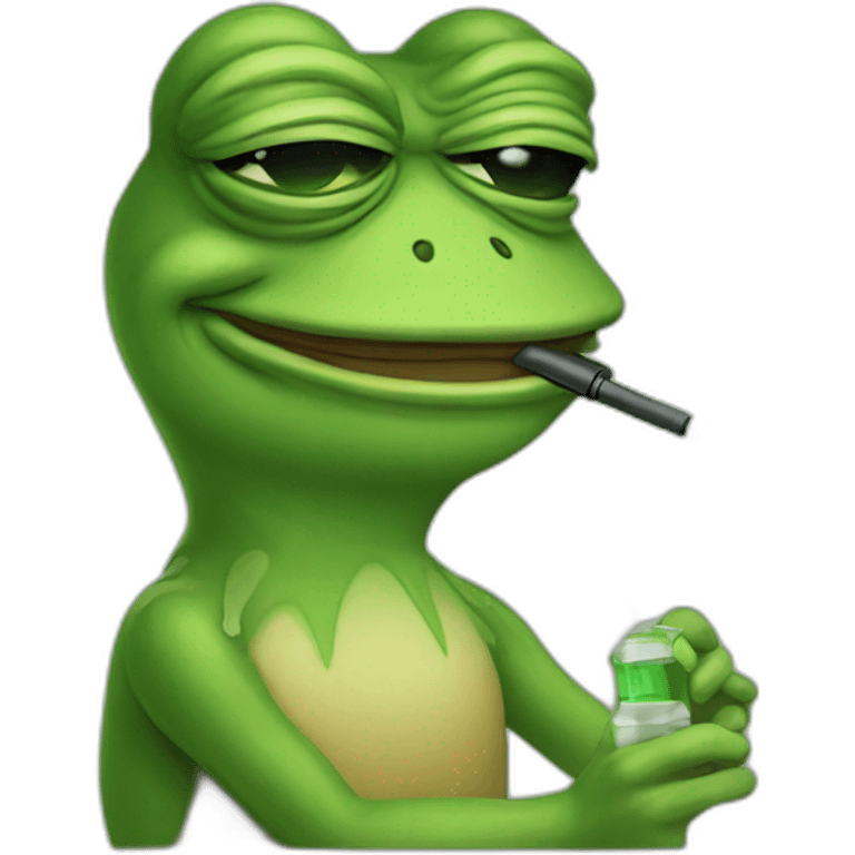 pepe the frog vaping emoji