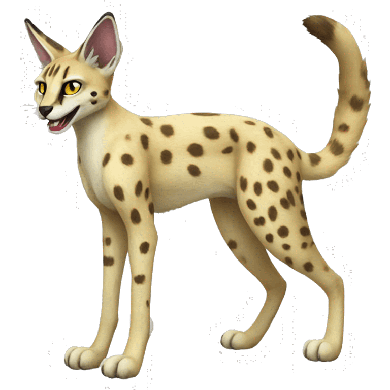 Sergal-Serval-Vernid full body emoji