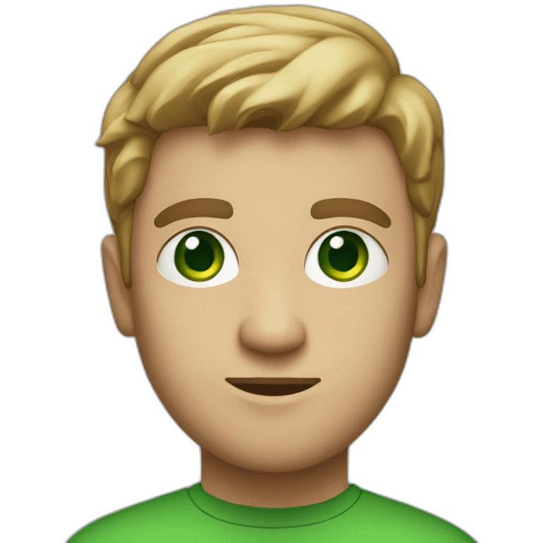 IT guy with green eyes emoji