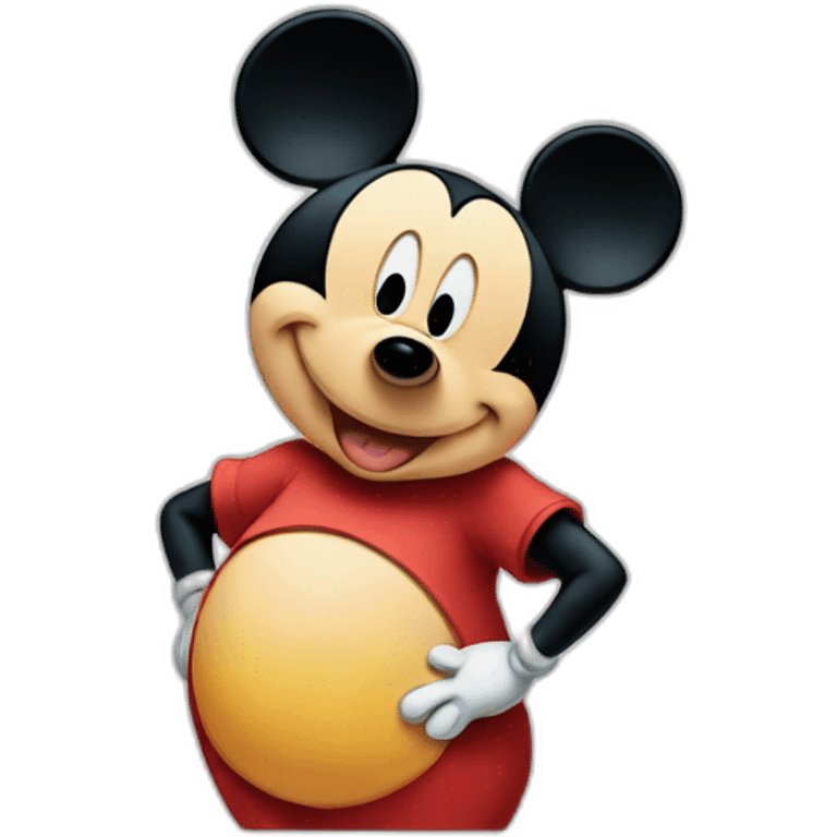 pregnant mickey mouse emoji