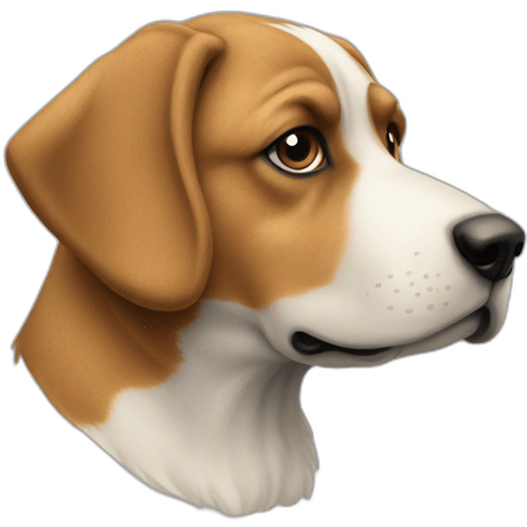 a dog mezocephalic in profile emoji