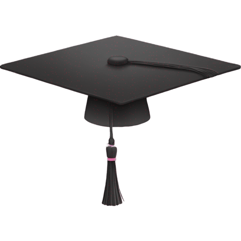 mortar board pink emoji