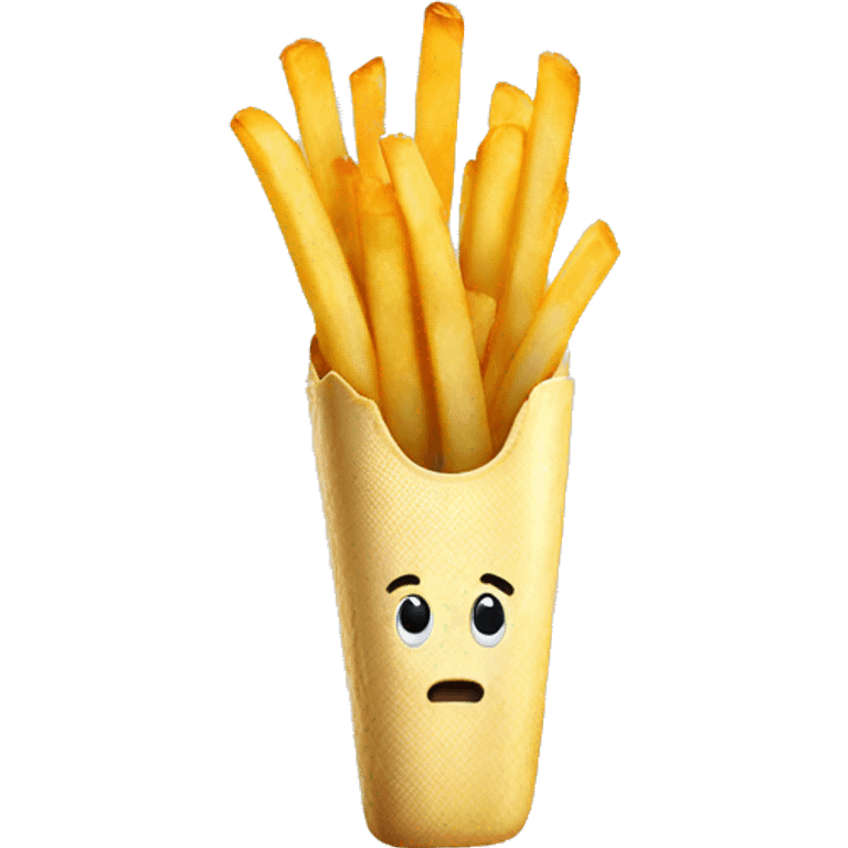 french fries in snake  emoji