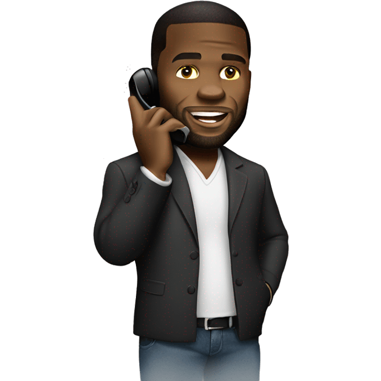 50 Cent on a Phone call emoji