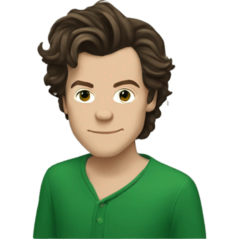 Harry styles with green  emoji