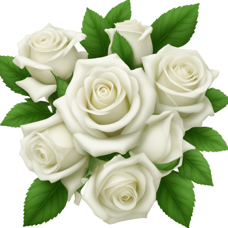 White rose bouquet emoji