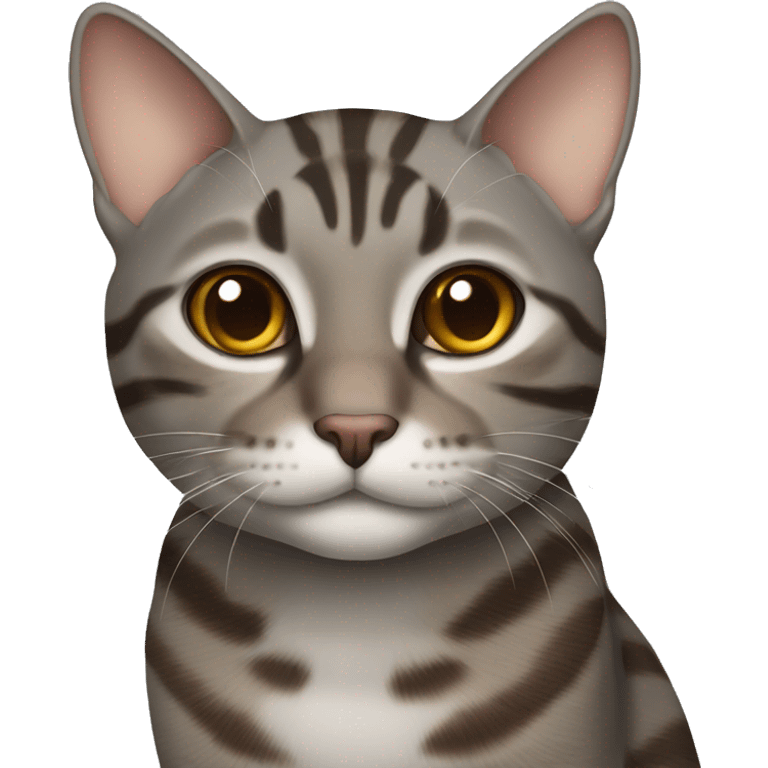 grey and brown tabby cat emoji