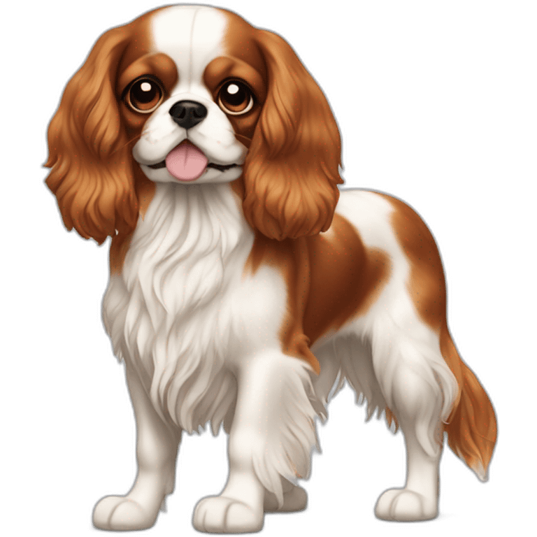 dog Cavalier King Charles Spaniel full body emoji