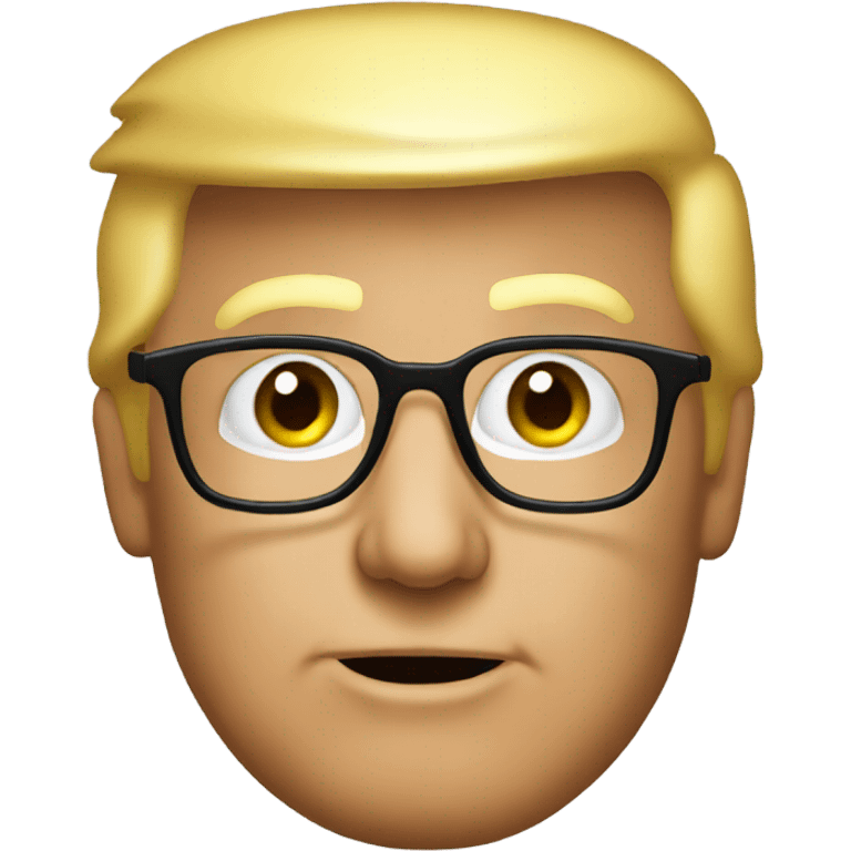 Trump with glasses emoji