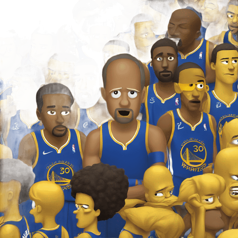 Golden state warriors in Simpson form emoji