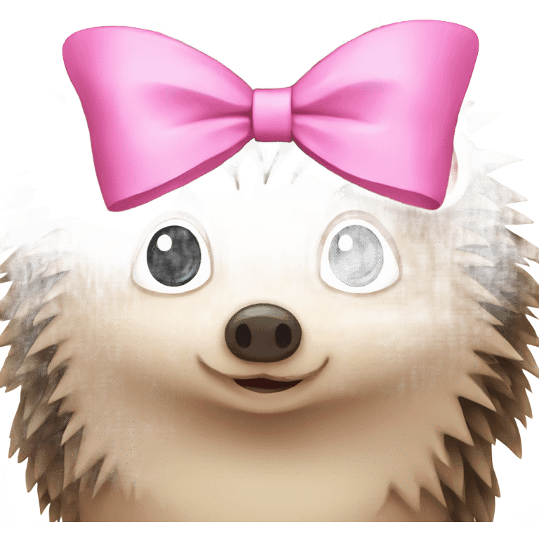 hedgehog with a pink bow emoji