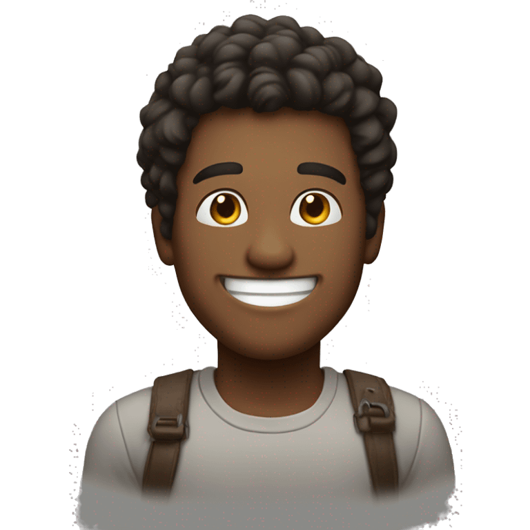 hombre joven sonriendo emoji