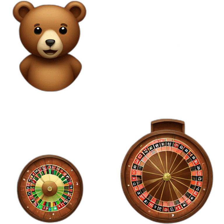 Bear and Roulette emoji