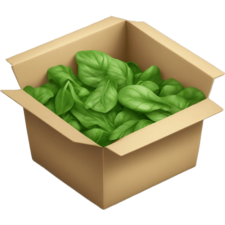 plastic box of spinach  emoji