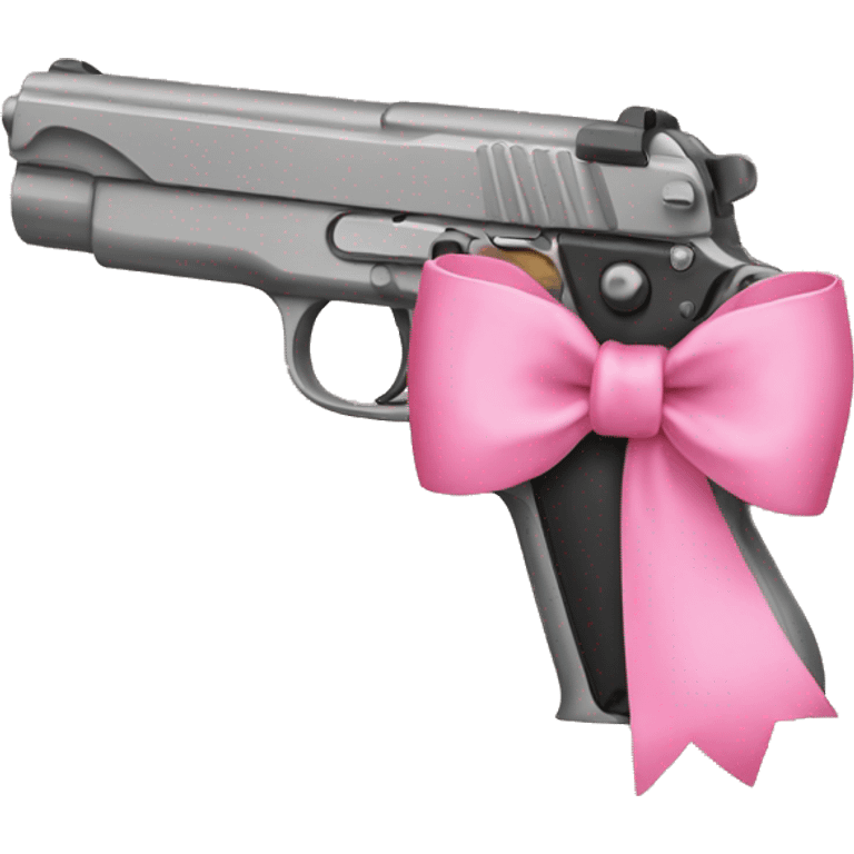 gun with pink bow  emoji