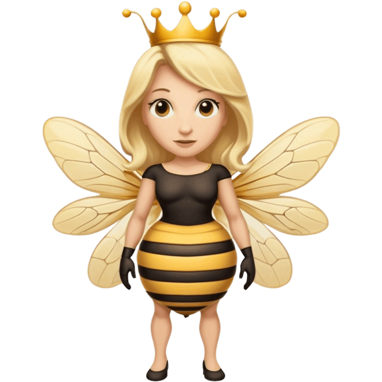 Full Body large  size Queen bee woman with  blonde hair and big nose emoji