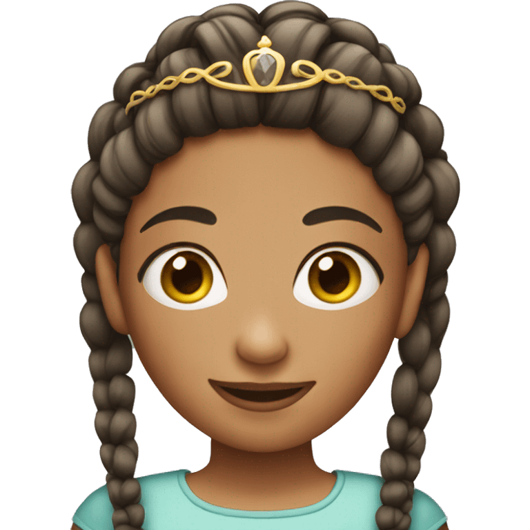 Girl with braids and tiara emoji