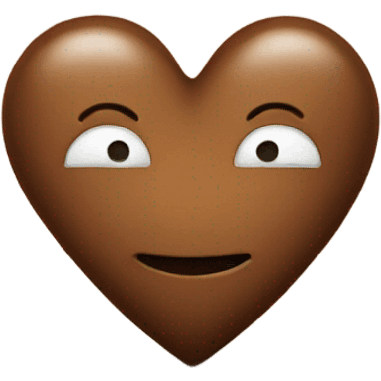 Cute brown heart emoji