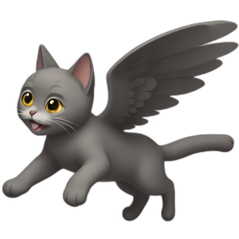 flying cat emoji