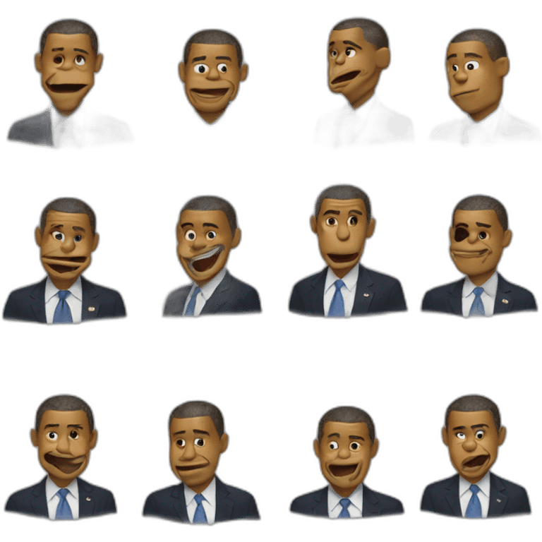 Barac Obama qui rigole emoji