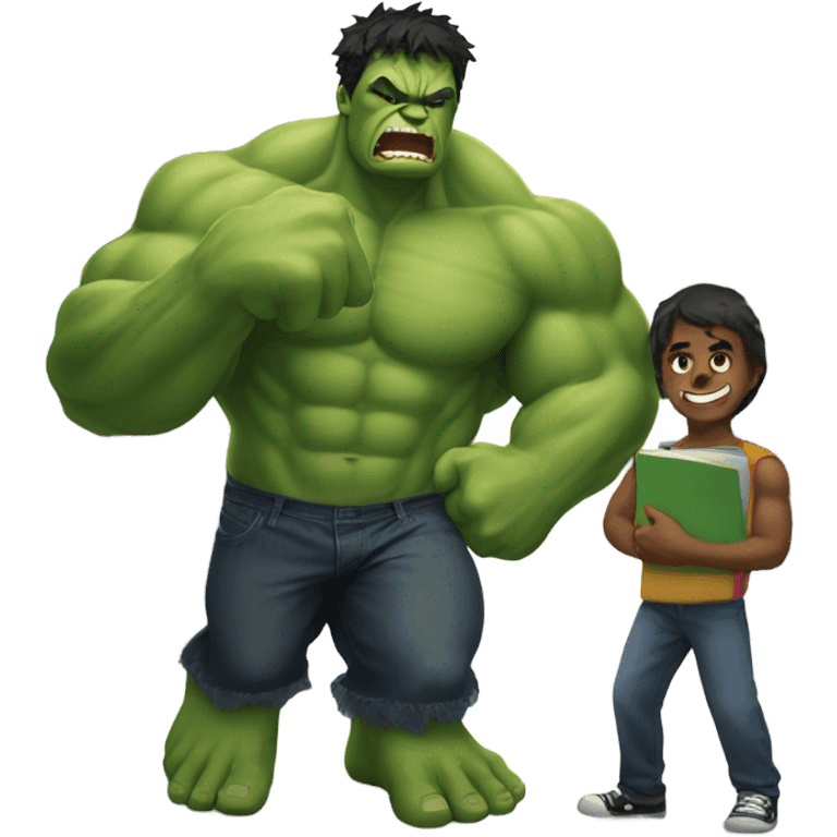 hulk go to school  emoji