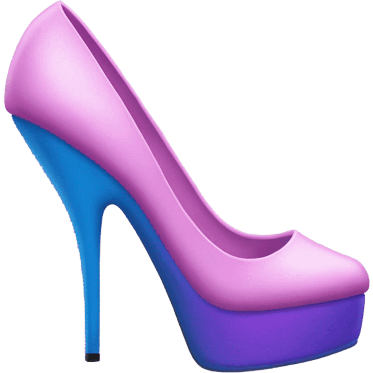 Ariana grande wearing pink purple blue Nike high heels  emoji