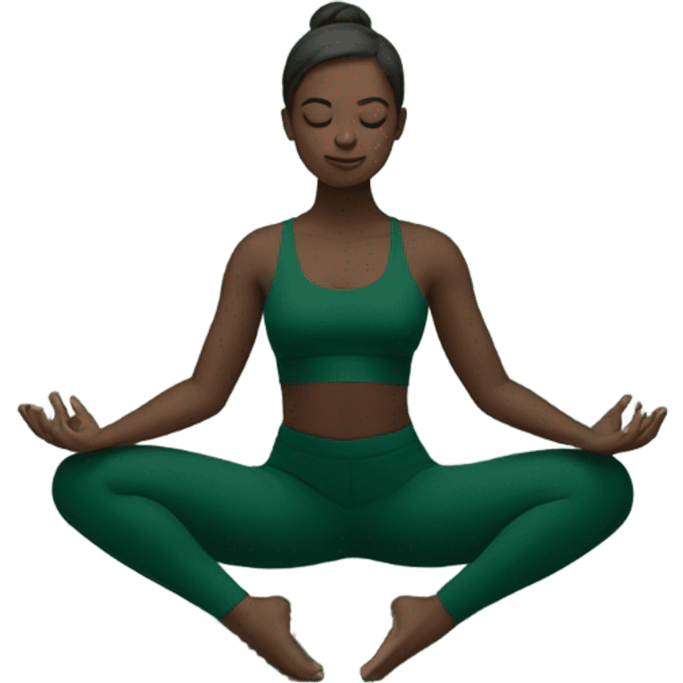 dark green yoga emoji