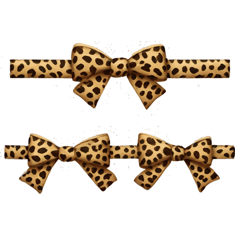 leopard print bow emoji