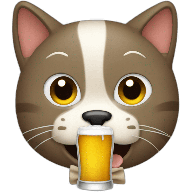 Un gato tomando cerveza  emoji