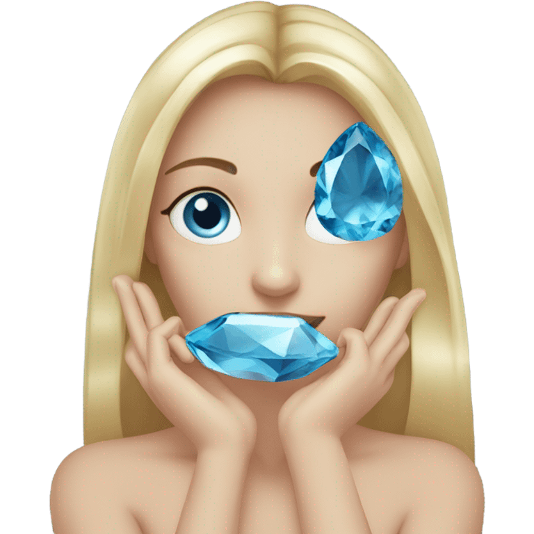 Blue Topaz gemstone  emoji