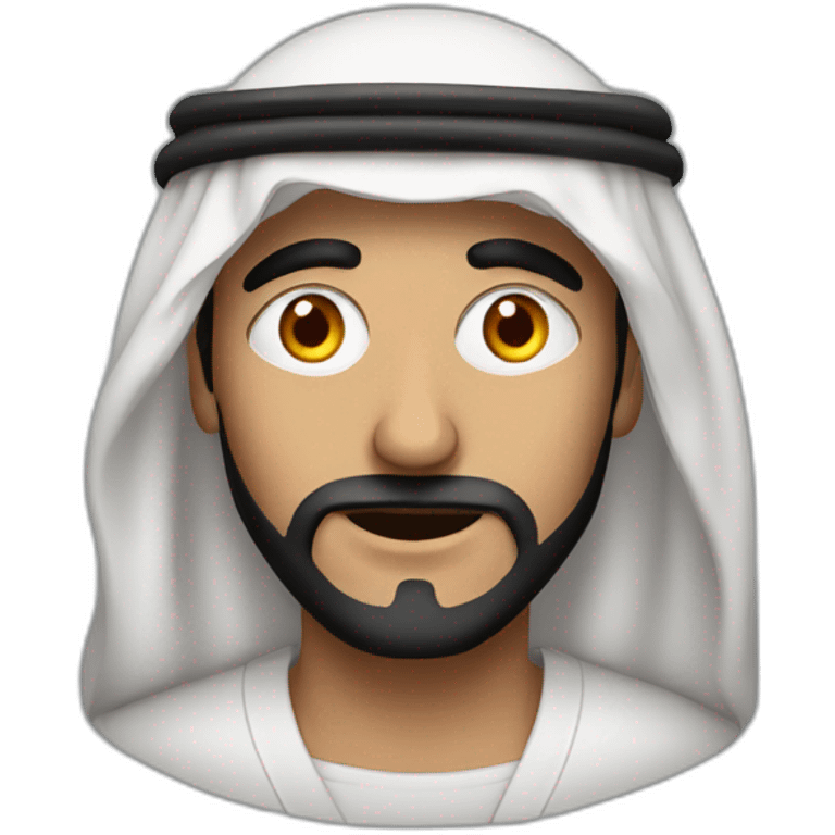 arab man with red koufiyeh covering all face exept eyes emoji