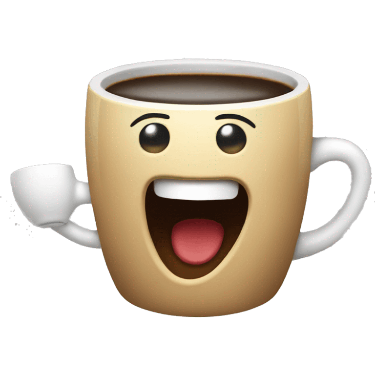 laughing spitting coffee on phone  emoji