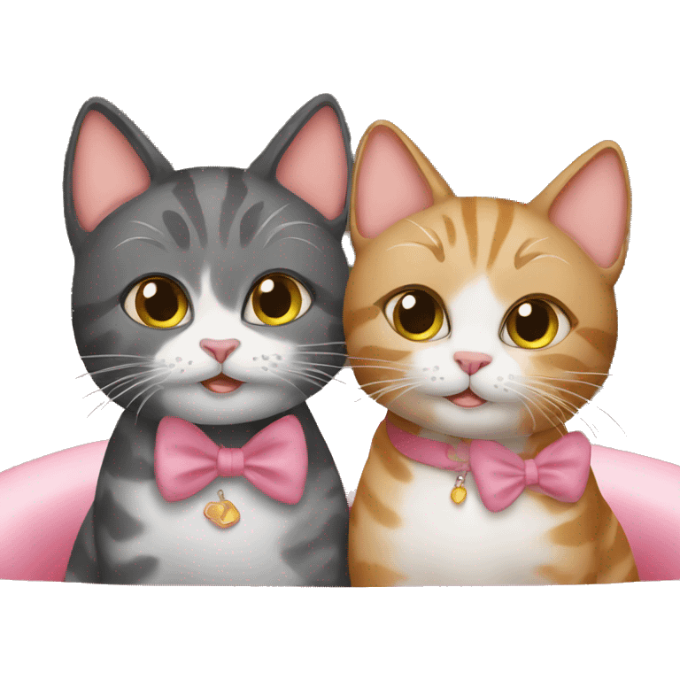 two cats on their honeymoon emoji