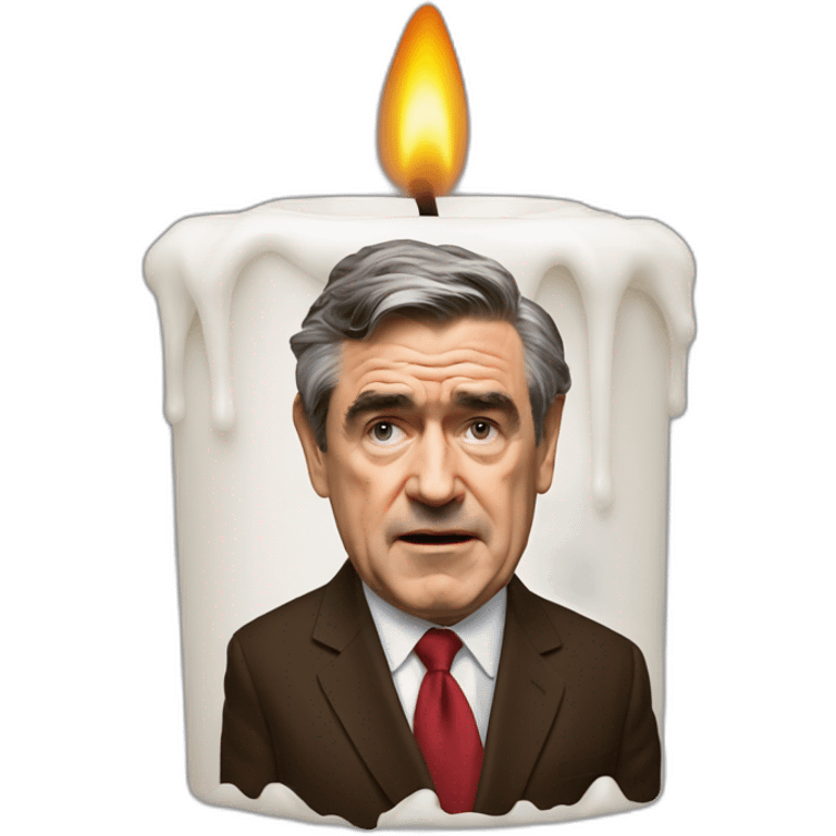 Gordon Brown candle melting emoji