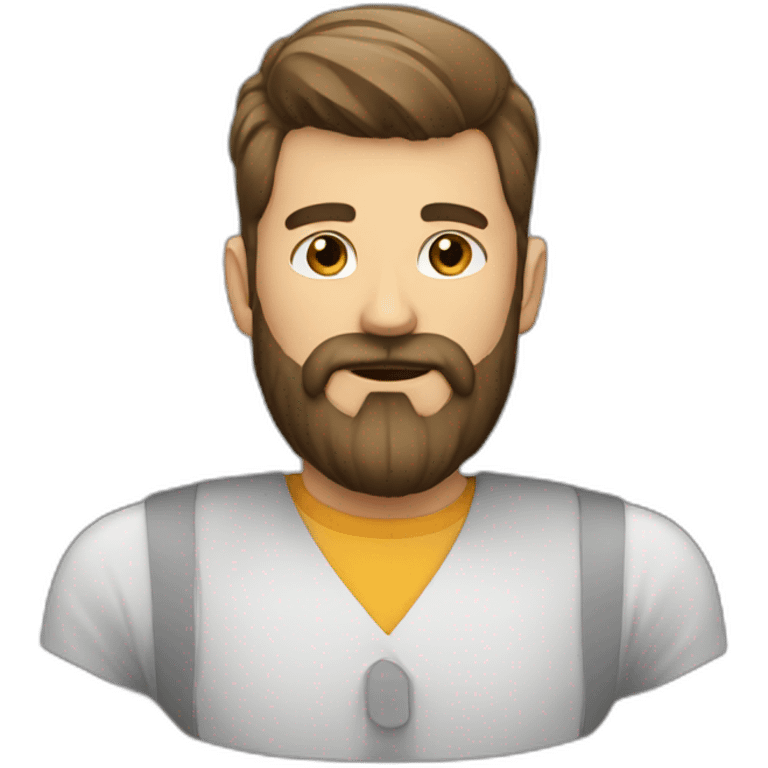 beard men working emoji