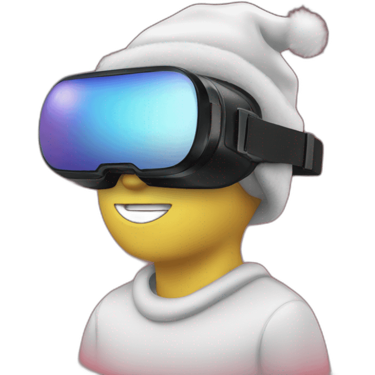 Christmas snow globe vr headset emoji