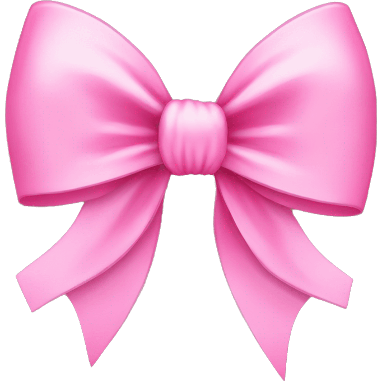 Coquette pink bow emoji