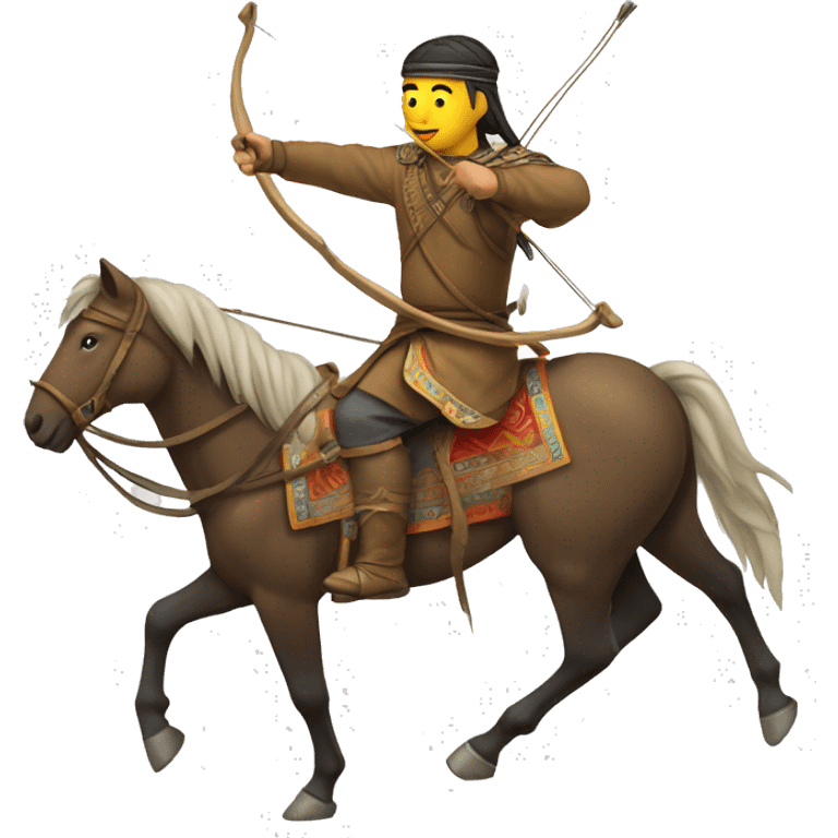 Mongol archer on horseback emoji